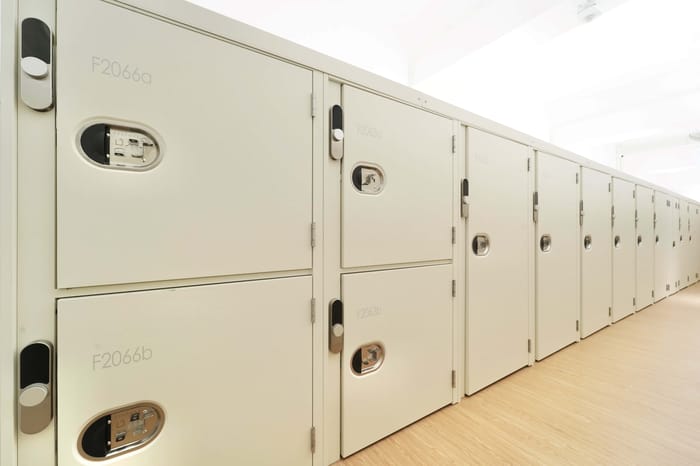 Double deck storage lockers in Aberdeen storage branch